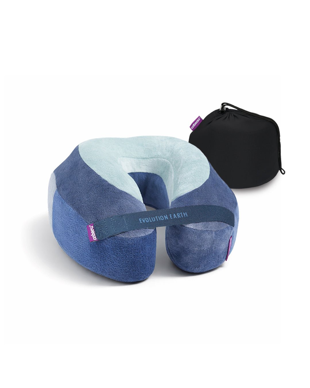 Evolution Earth Deluxe Neck Pillow - Water (Light and Medium Blue)