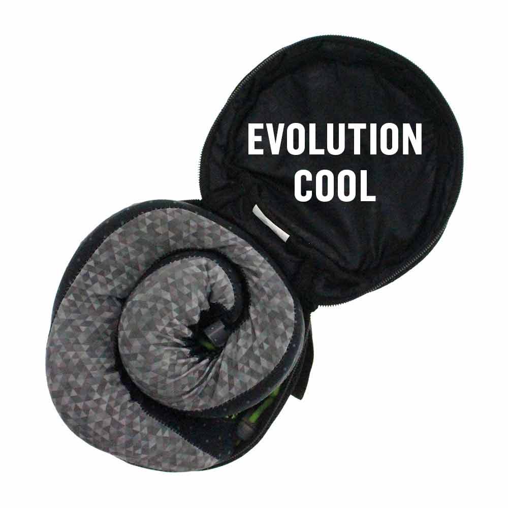 Evolution Travel Pillow Bag with Evolution Cool pillow stored inside