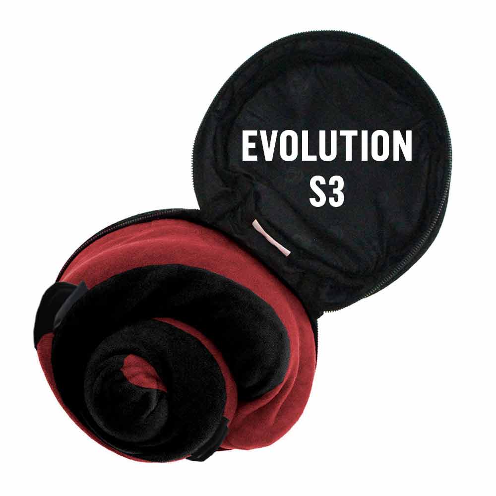 Evolution Travel Pillow Bag with Evolution S3 pillow stored inside