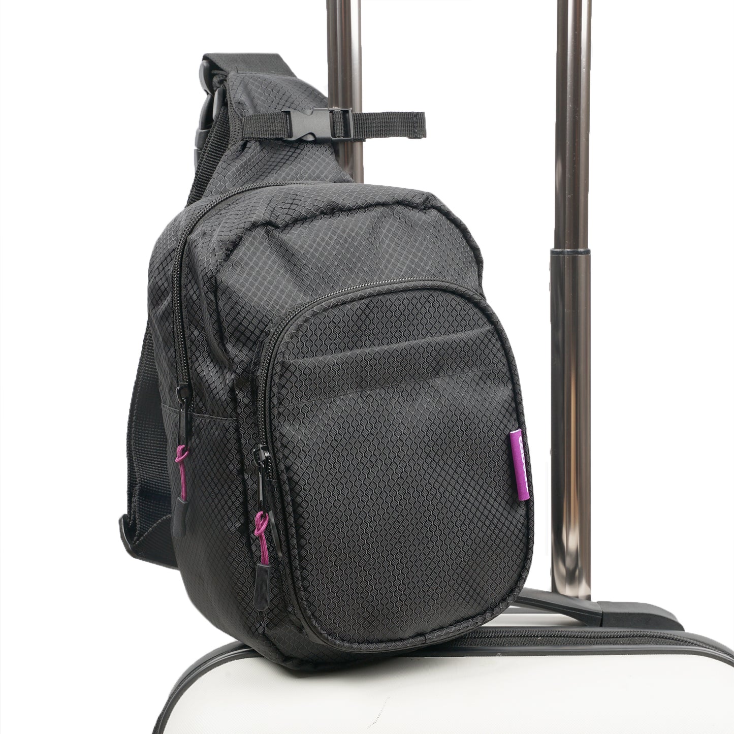 On - The - Go Sling Pack with front clip attachable to luggage